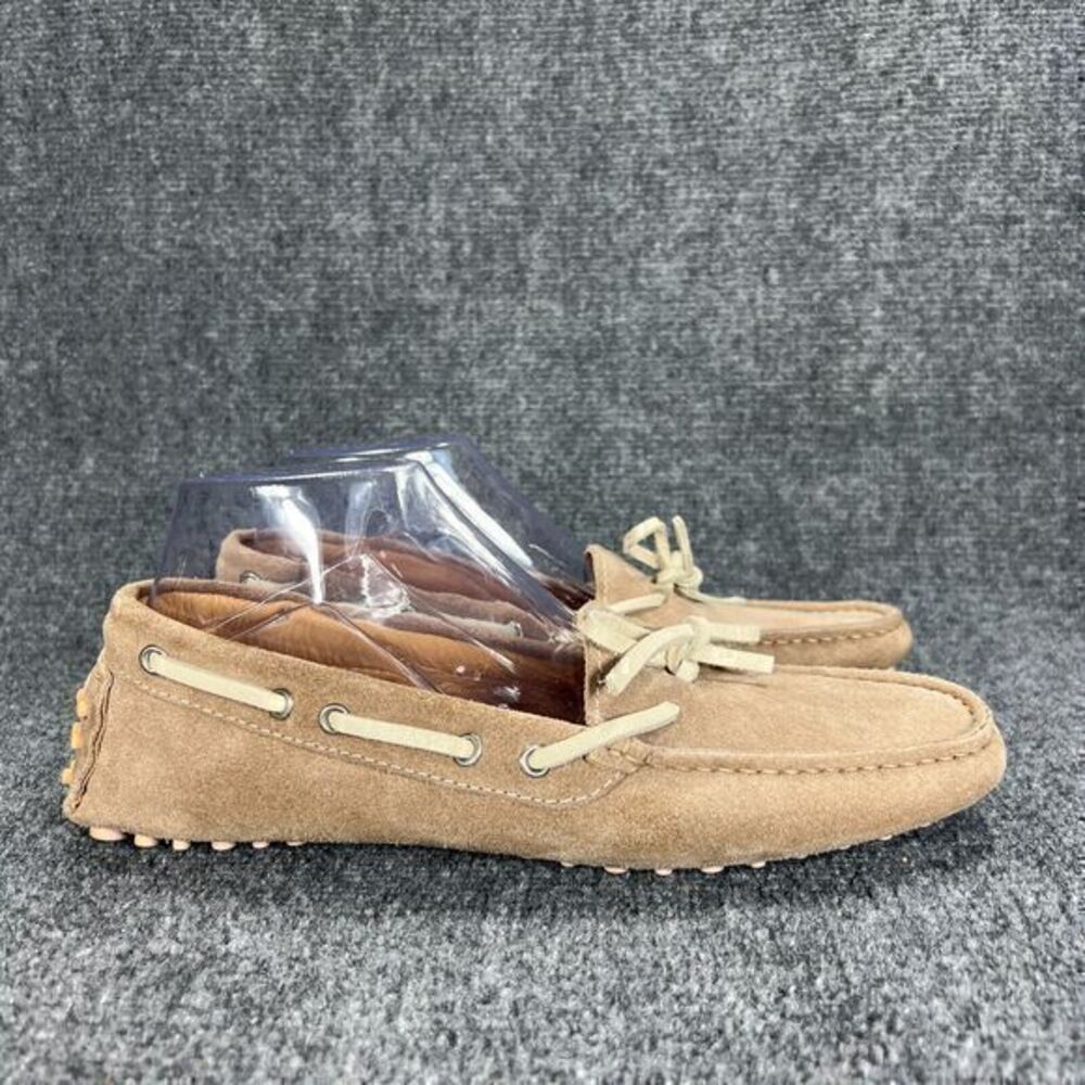 Scarosso Womens EU 41 US 11 Suede Slip On Loafers Driving Mocs Taupe Shoes Italy